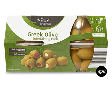 Greek Olive Entertaining Mixed Pack 4 x 120g