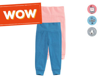 IMPIDIMPI Pantaloni per neonato in cotone BIO, 2 pezzi
