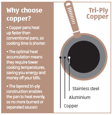 Tri-Ply Copper Stockpot/Frying Pan