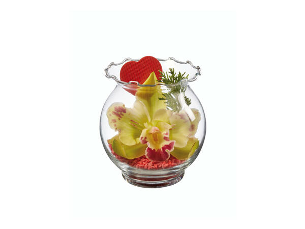 Flor de Orquídea em vidro