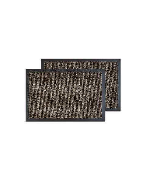 Brown Fleck Utility Mats Twin Pack