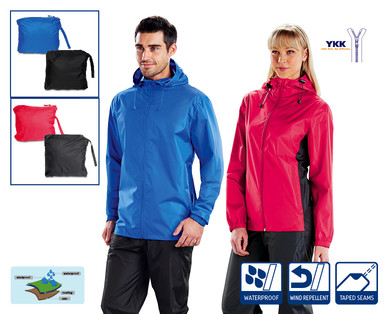 Men's/Ladies' Packable Rain Jacket and Trousers
