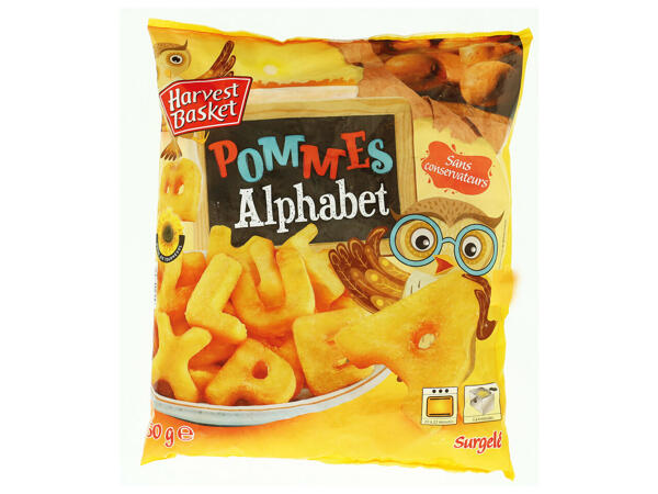 Frites alphabet pour enfants