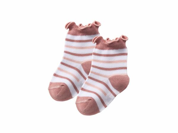 Calcetines bebé con algodón ecológico rosados