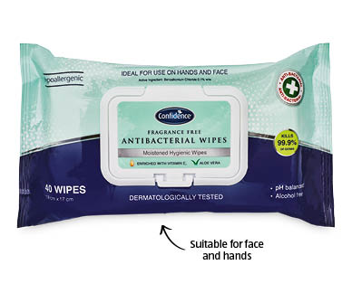 Antibacterial Wipes 40pk