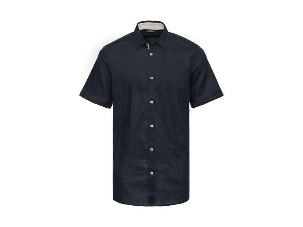 Livergy Men's Linen Blend Short Sleeve Shirt1