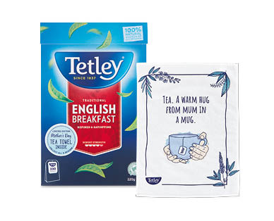Tetley English Breakfast Tea with Tea Towel 220g
