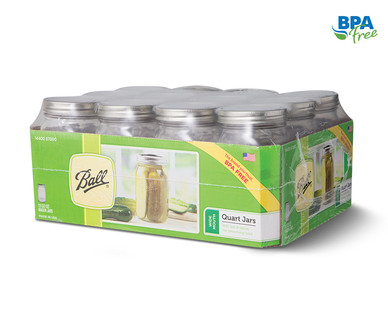 Ball 12-Pack Wide Mouth Quart Canning Jars