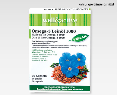 WELL&ACTIVE Omega-3 Leinöl-Kapseln