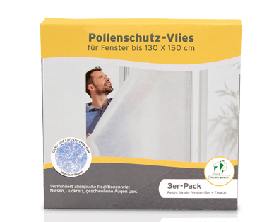 Fliegengitter oder Pollenschutz-Vlies für Fenster