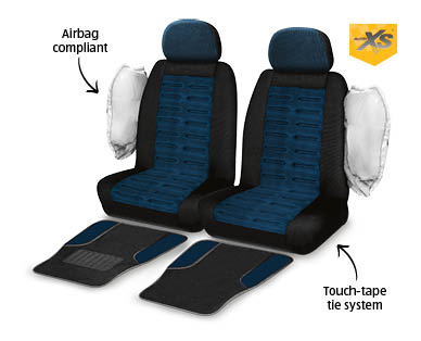 Front Seat Covers with Floor Mats