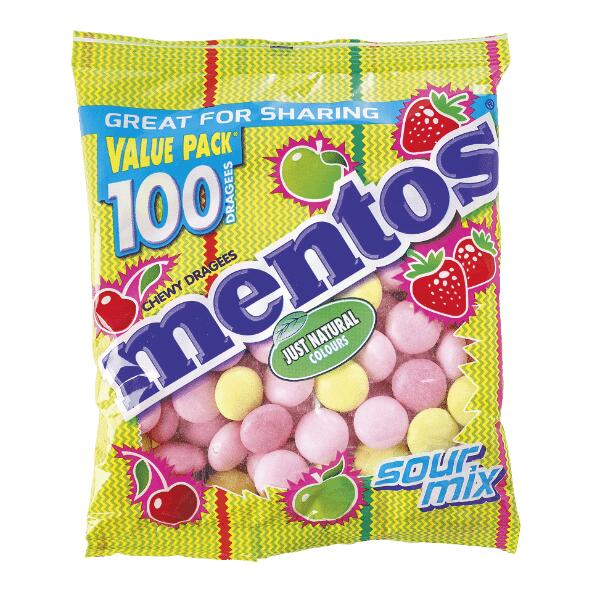 Bonbons à mâcher Mentos, 100 pcs