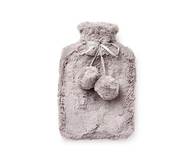 Luxe Hot Water Bottle with Faux Rabbit Fur Cover