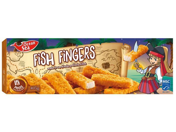Fish fingers made from Alaska pollock fillet