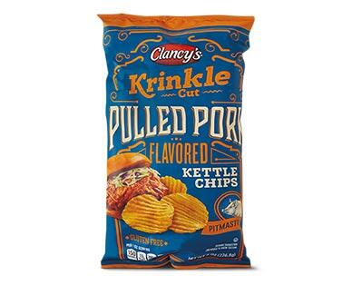 Clancy's 
 Pulled Pork or Braised Beef Short Ribs Krinkle Cut Kettle Chips