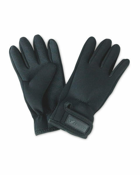 Crane Black No Fold Fishing Gloves