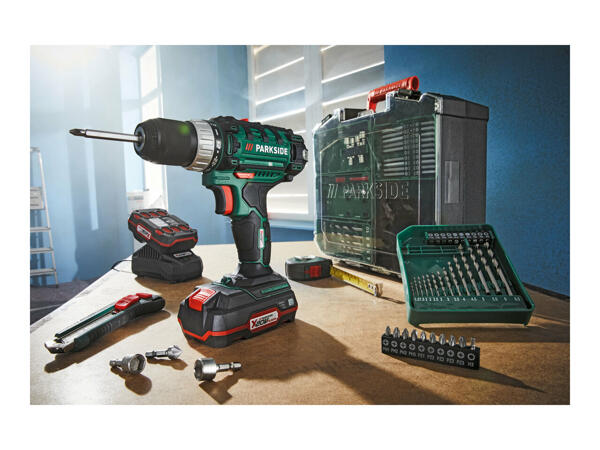 Parkside 20V Cordless Drill Driver & Accessory Set