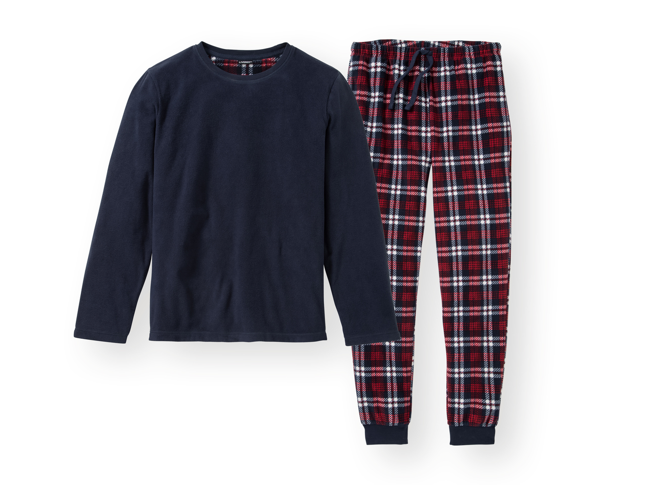 'Livergy(R)' Pijama camiseta/ pantalón largo de tejido polar para hombre