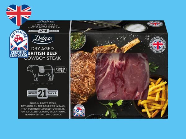 Deluxe 21-Day Matured Dry-Aged British Beef Cowboy Steak