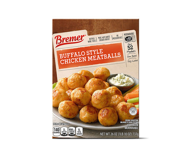 Bremer Buffalo Style Chicken or Mushroom & Swiss Beef Meatballs