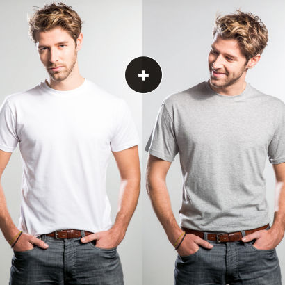 T-shirts pour hommes, 2 pcs