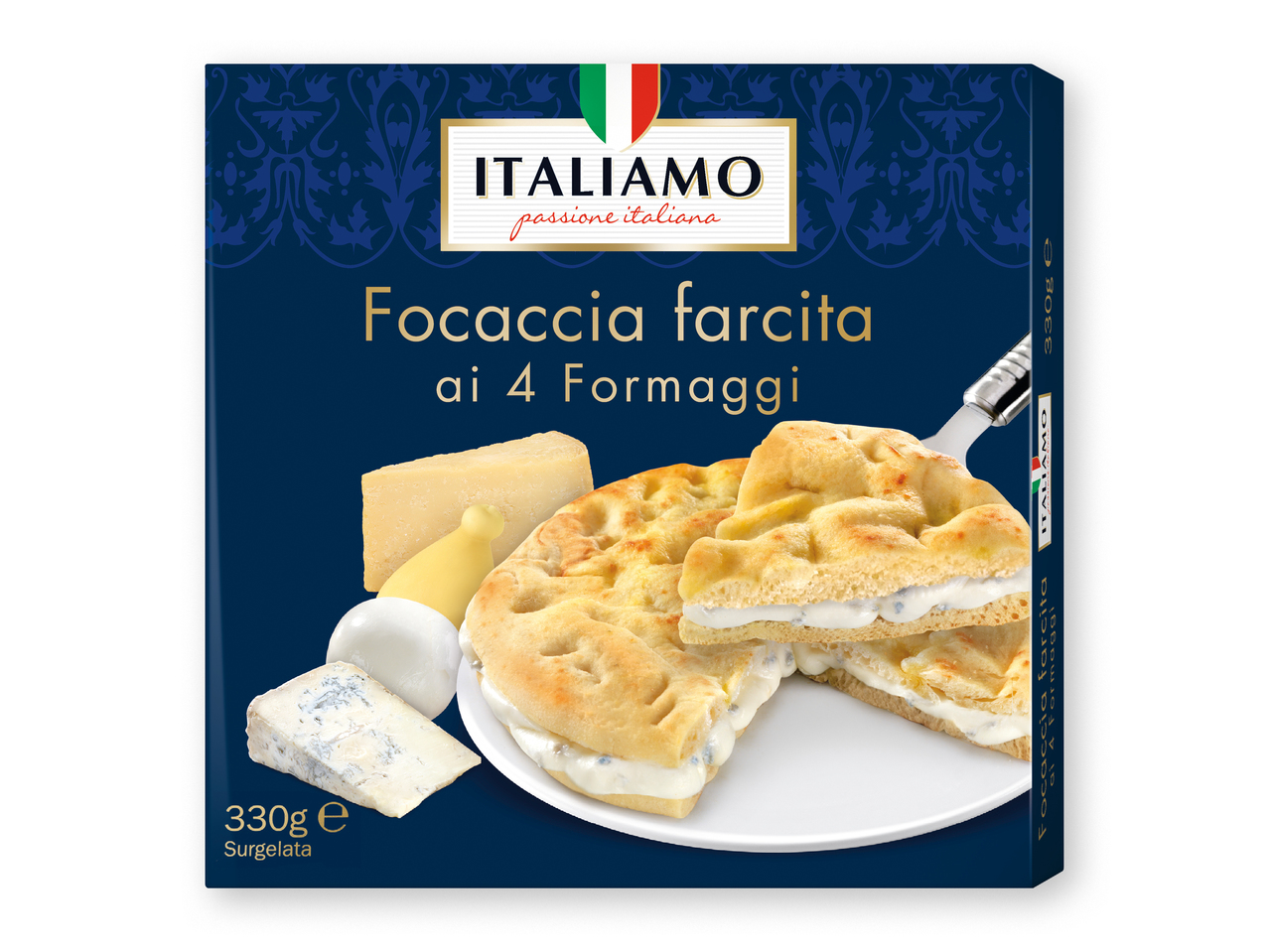 "ITALIAMO" Focaccia con relleno de queso