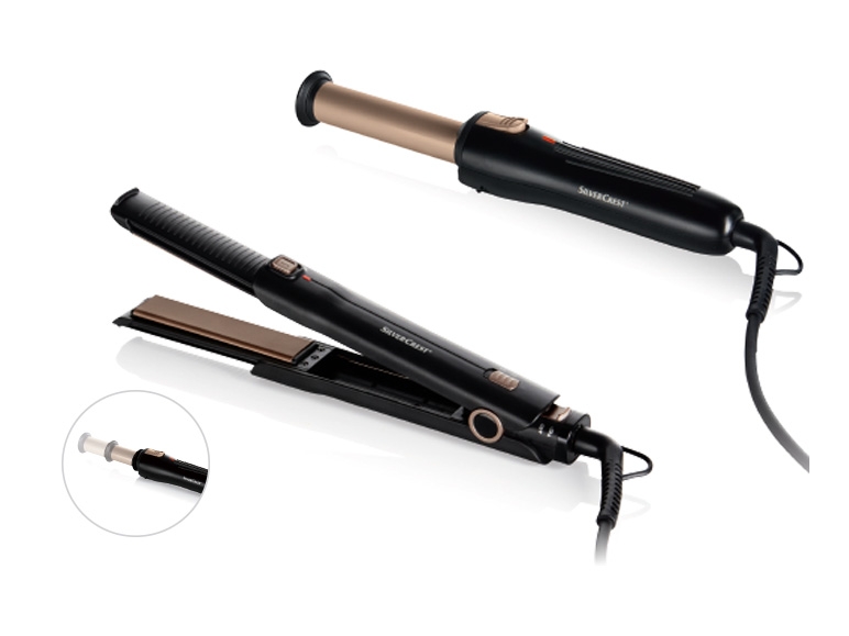 SILVERCREST PERSONAL CARE(R) Travel Curling Iron/Travel Hair Straightener