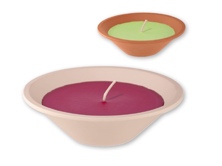 MELINERA(R) Citronella Candles in Earthenware Bowls