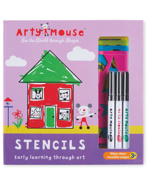 Arty Mouse Stencils Book and Kit