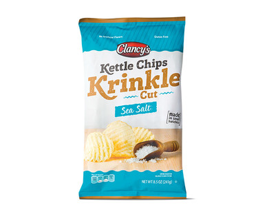 Clancy's Krinkle Cut Sea Salt or Sea Salt & Fresh Ground Pepper Kettle Chips