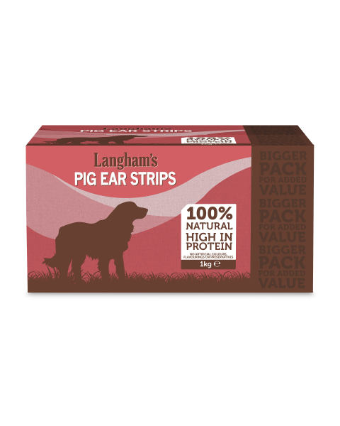 1kg Natural Dog Treats Pig Ear