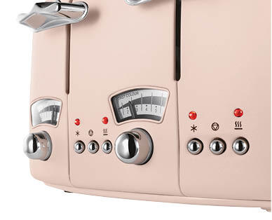 De'Longhi 4-Slice Pink or Green Argento Toaster