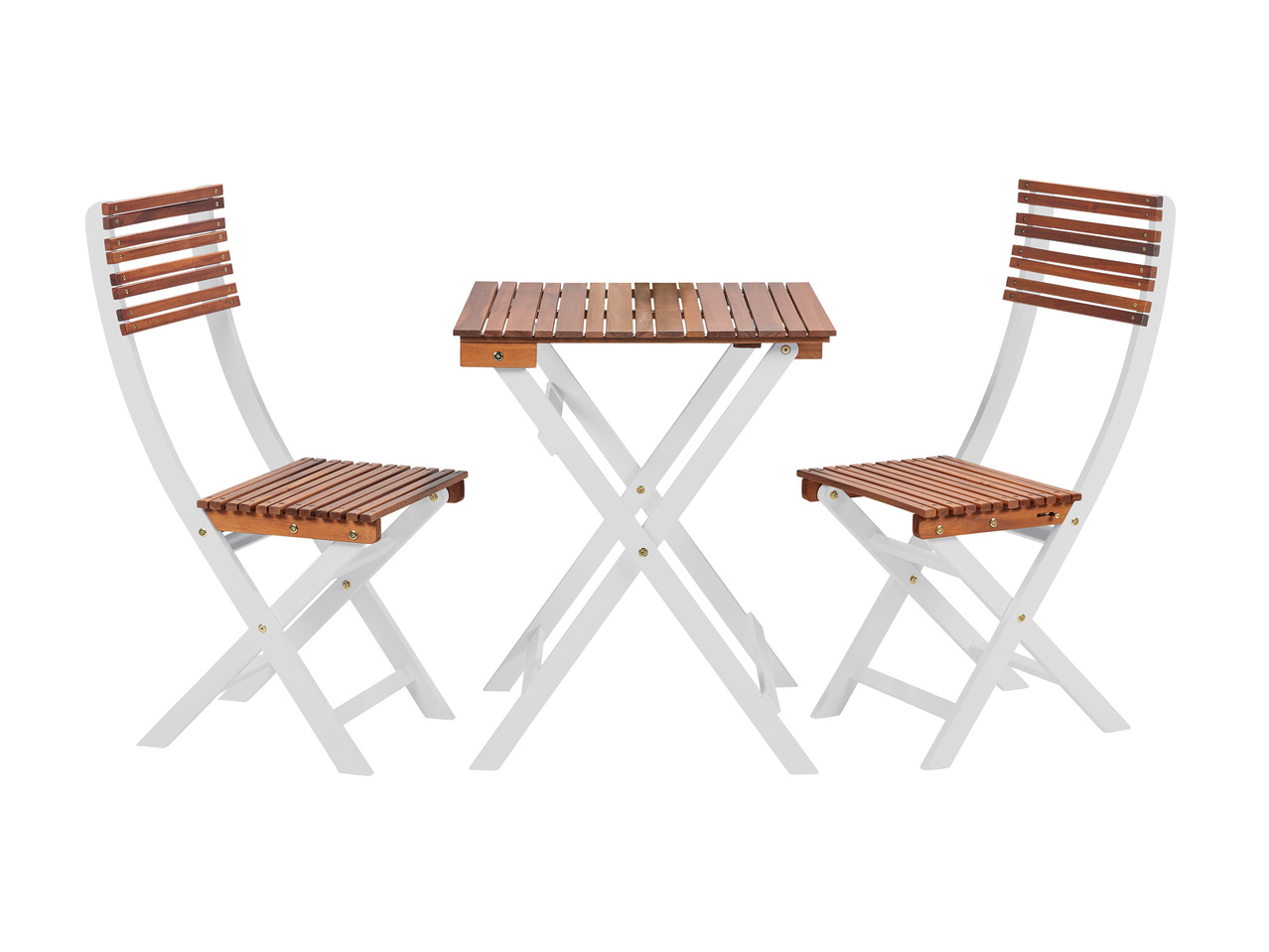 Table et chaises pliantes en acacia