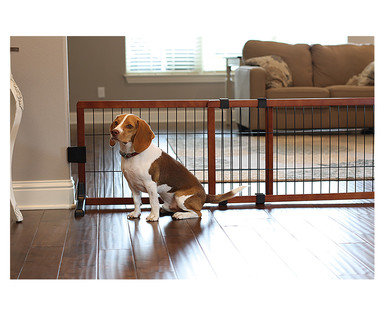 Heart to Tail Freestanding Wood Pet Gate