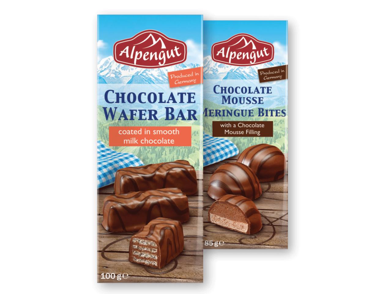 ALPENGUT Chocolate Mousse Meringue Bites/ Chocolate Wafer Bar