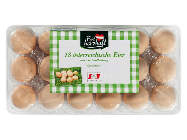 18 Eier aus Freilandhaltung