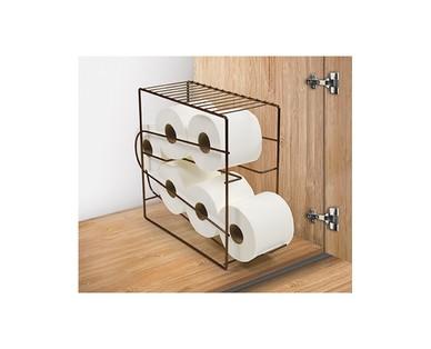 Easy Home Toilet Tissue Roll Dispenser with Shelf