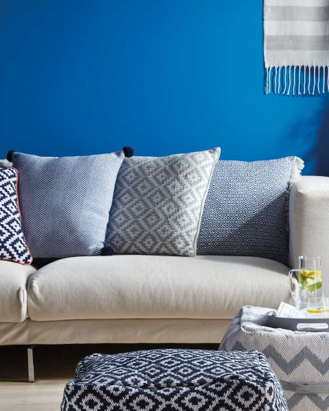 Kirkton House Blue Tile Cushion