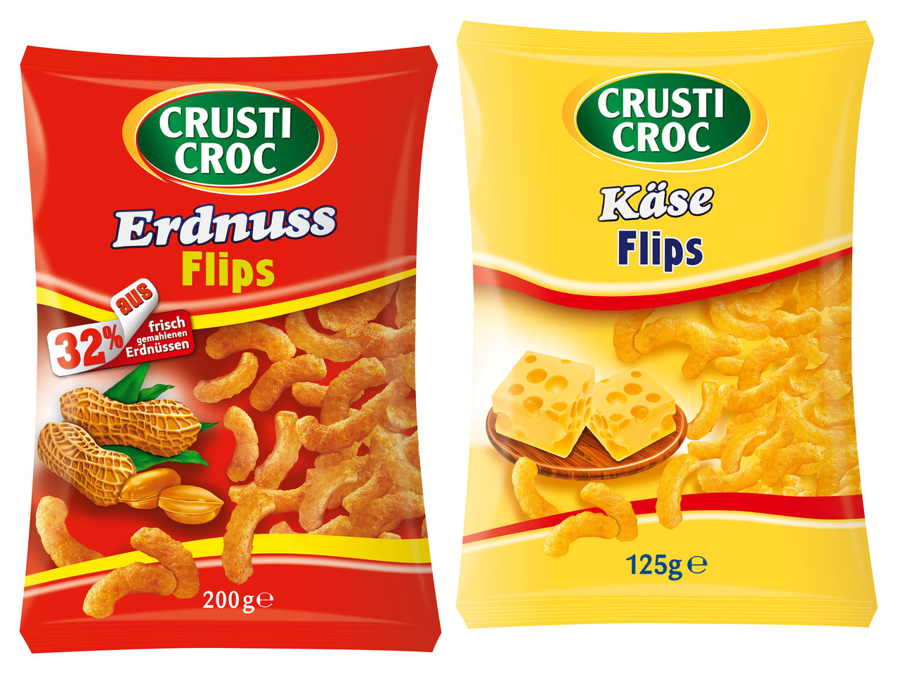 CRUSTI CROC Erdnuss-/Käseflips