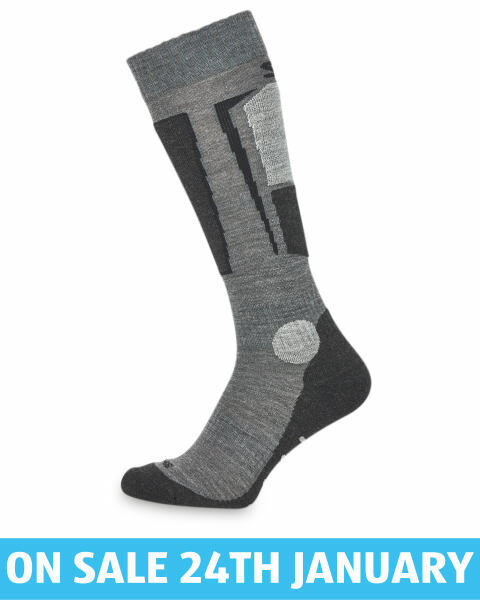 Adult's Grey Ski Socks With Silk
