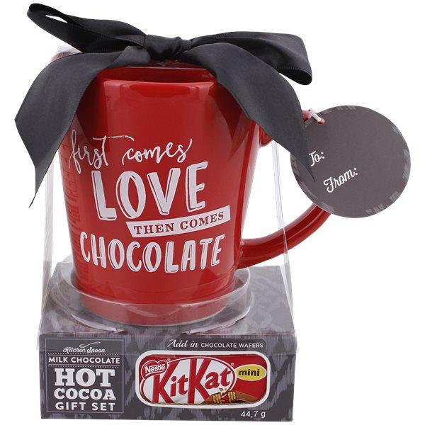 Warme chocolade-kit in mok