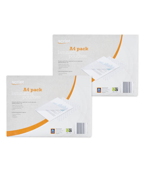 A4 Laminating Pouches 80 Pack