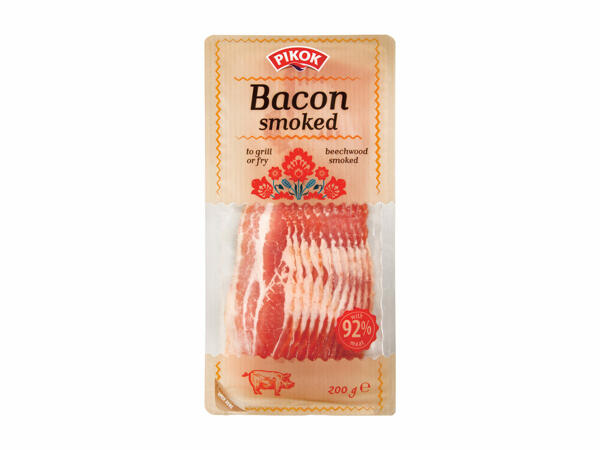 Bacon de porc, feliat, afumat