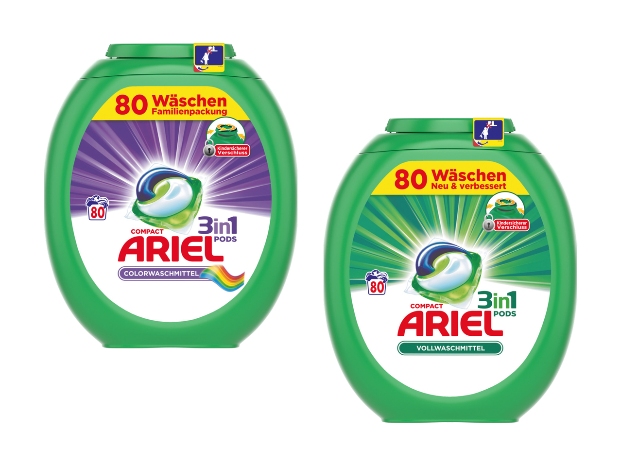 Dosettes Ariel 3 en 1 Regular/ Color & Style