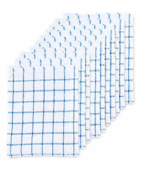 Blue Terry Tea Towels 10 Pack