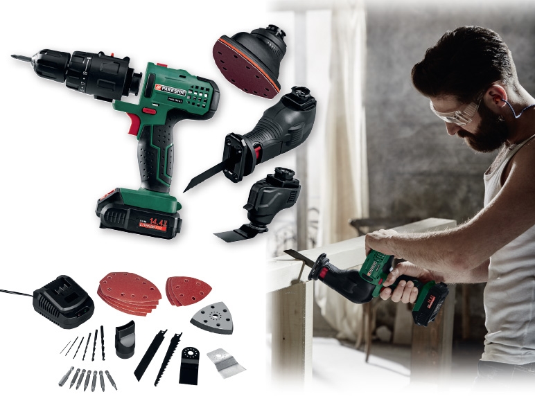 PARKSIDE(R) 14.4V 4-in-1 Cordless Combination Tool