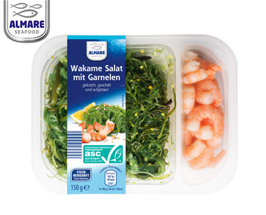 ALMARE Wakame Salat mit Garnelen**