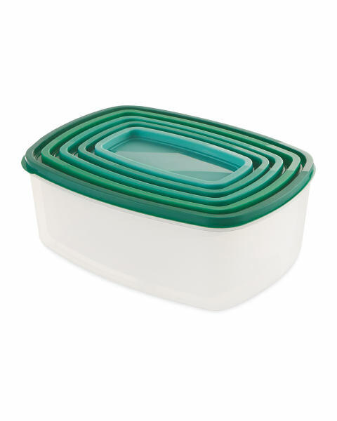 Green Rectangle Nestable Containers