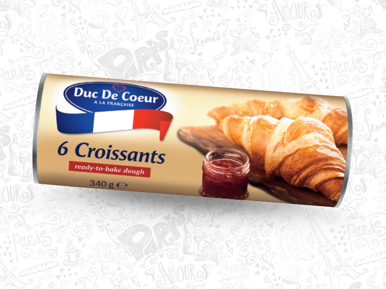 Aluat pentru croissants, 6 bucati