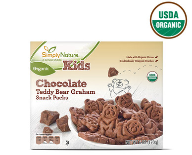 SimplyNature Organic Teddy Bear Graham Snack Packs